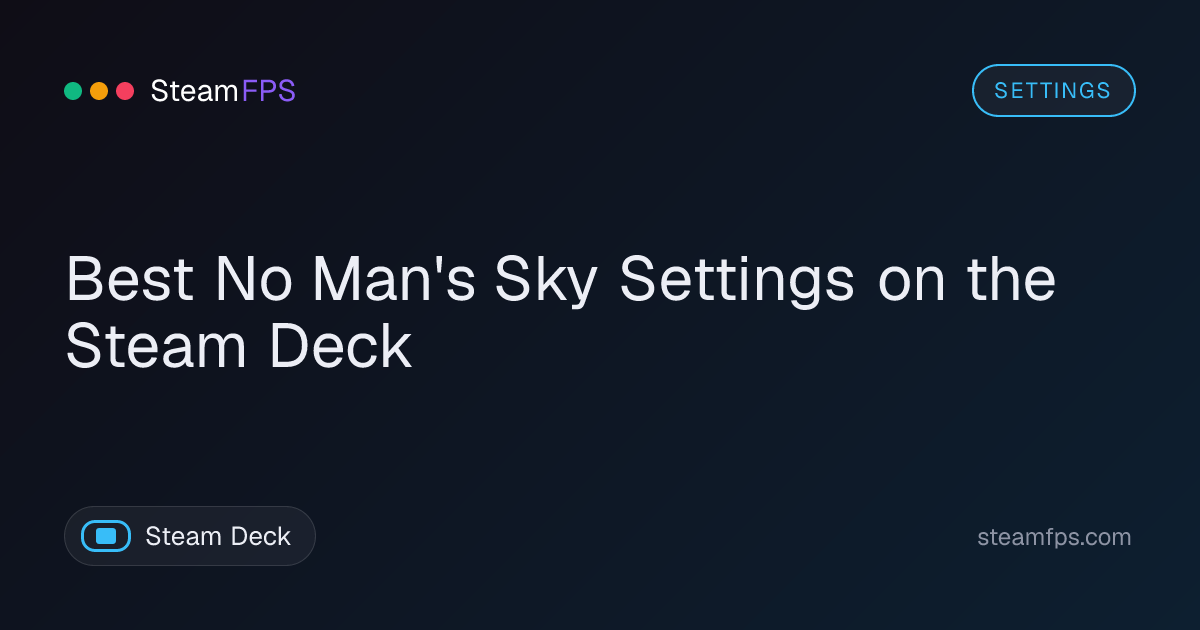 Best No Man's Sky Settings on the Steam Deck
