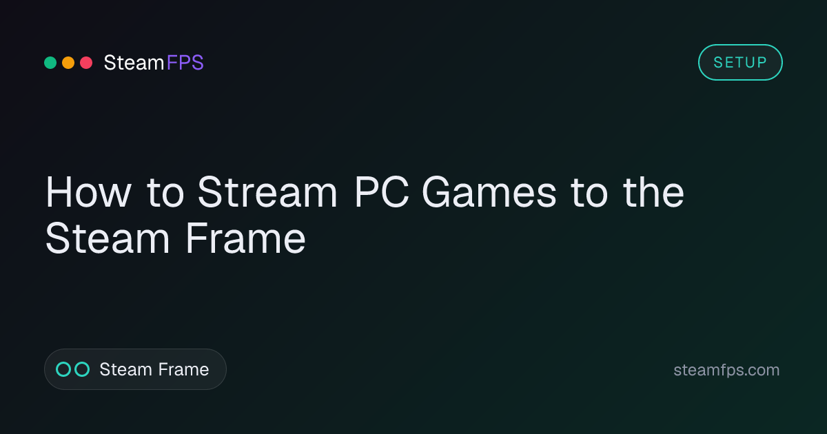 How to Stream PC Games to the Steam Frame