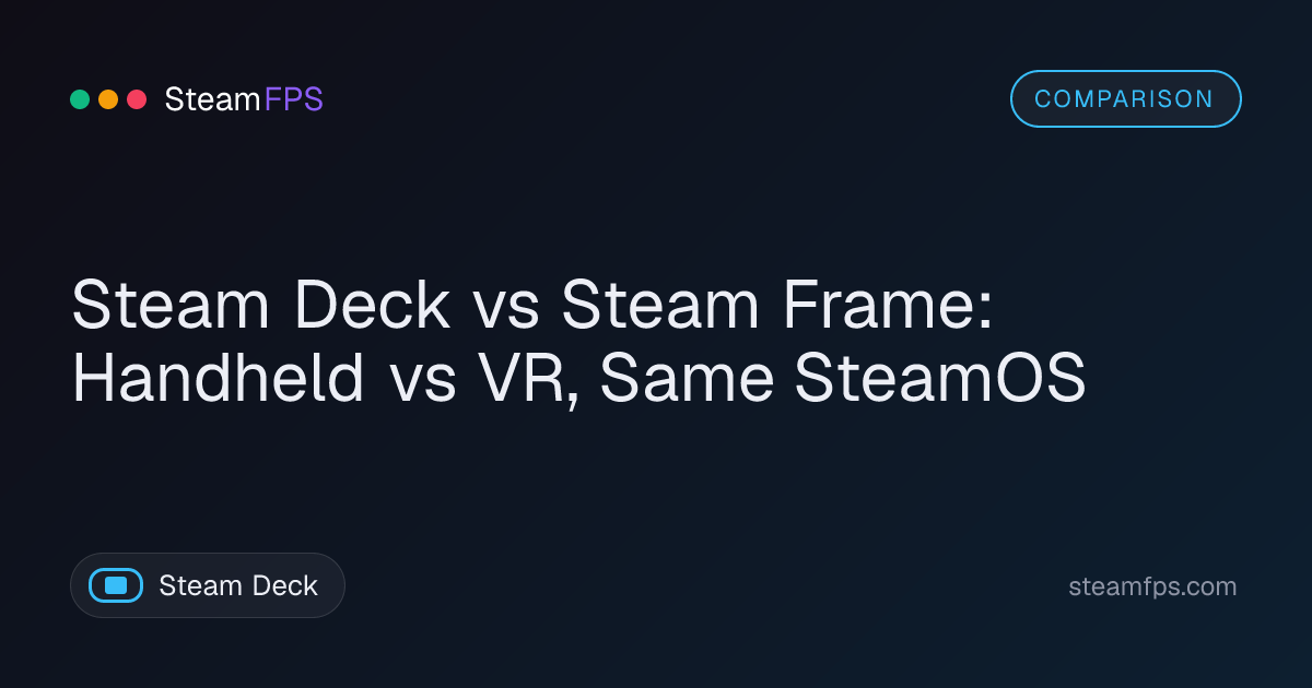 Steam Deck vs Steam Frame: Handheld vs VR, Same SteamOS