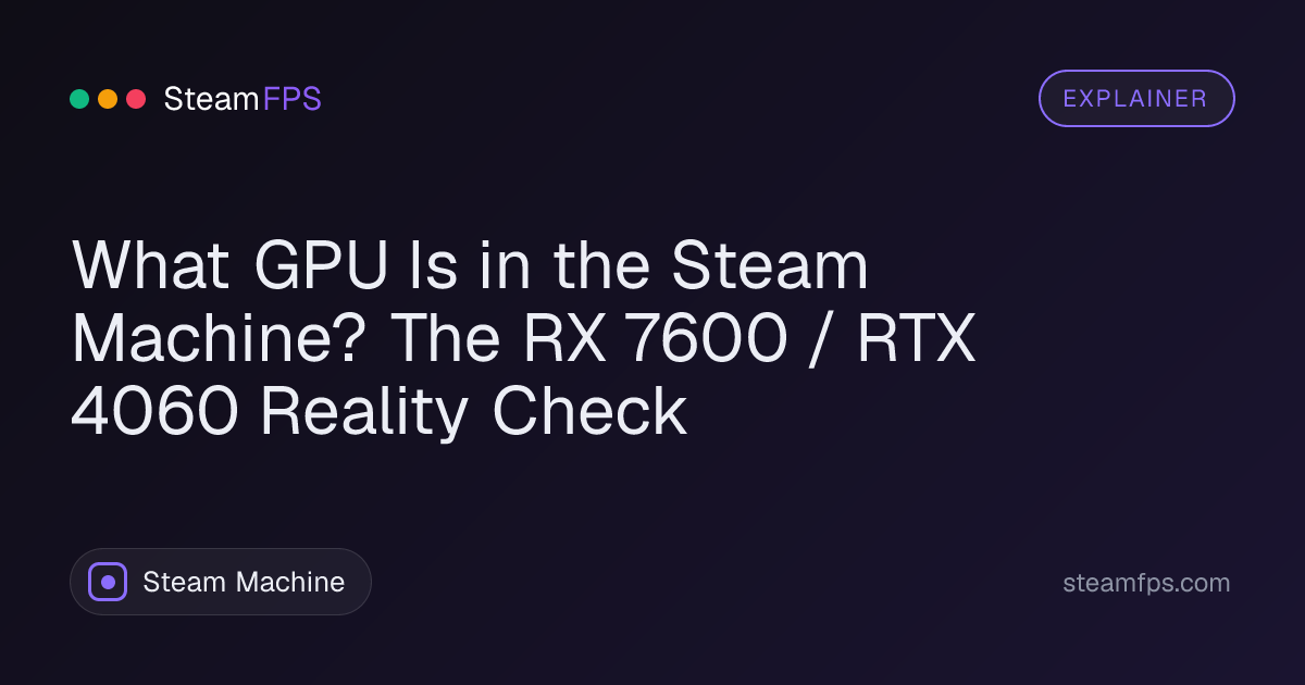 What GPU Is in the Steam Machine? The RX 7600 / RTX 4060 Reality Check