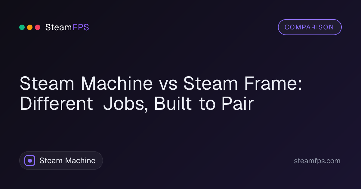 Steam Machine vs Steam Frame: Different Jobs, Built to Pair